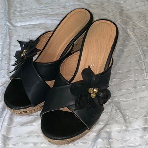 Black Cork Hemp Heels NWT Sz38